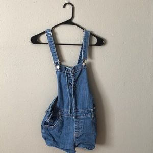 Jean overall shorts
